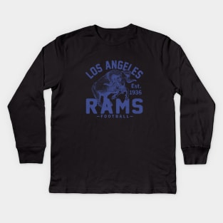 Retro Los Angeles Rams 1 by Buck Tee Kids Long Sleeve T-Shirt